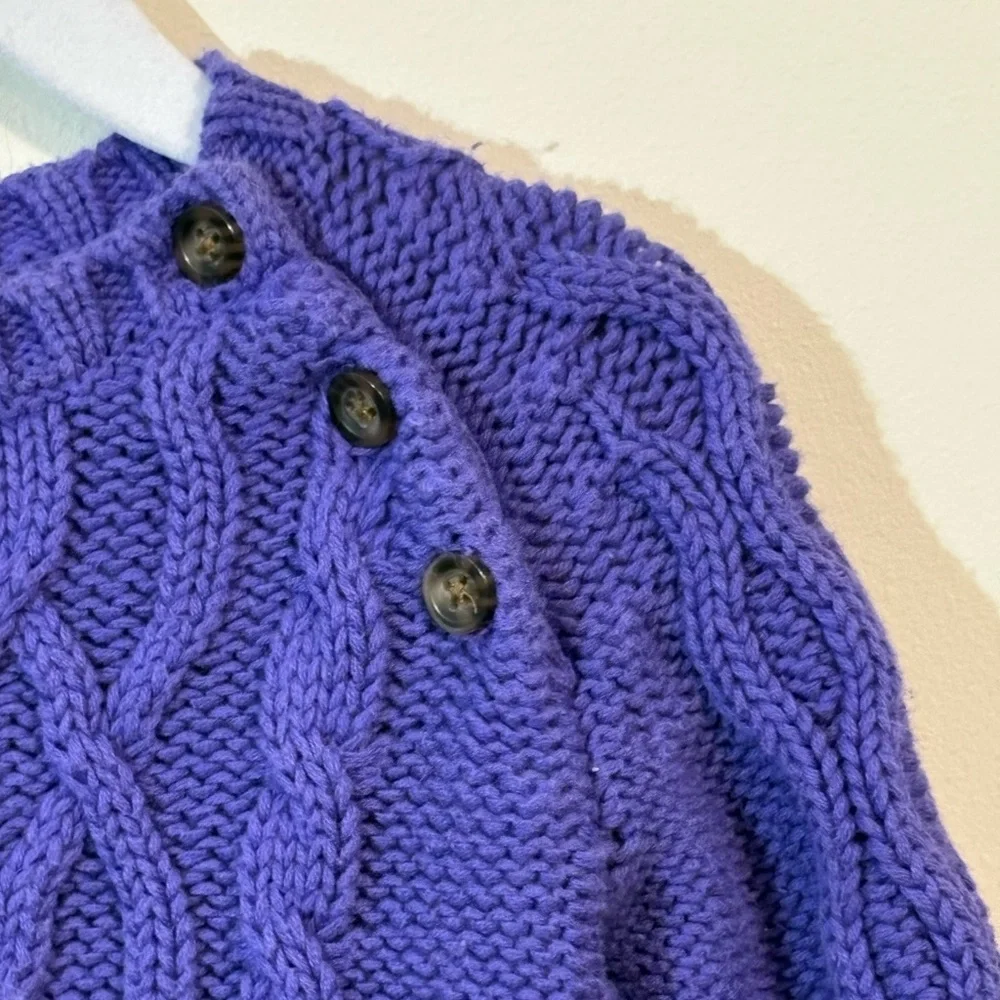 Joe Fresh Toddler Girls Cable Knit Sweater Dress 12/18 month‎ purple